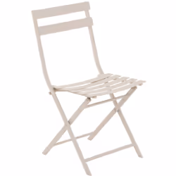 Sedia pieghevole in argilla "greensboro" in acciaio trattato con polveri epossidiche - Hespéride. Colore : Beige. Materiale p ...
