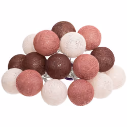 Ghirlanda a led 16 palline "dune" d3,5cm - Atmosphera createur d'interieur. Colore : Multicolore. Materiale principale : Coto ...