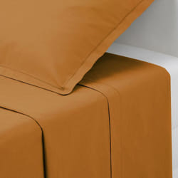 Atmosphera - Lenzuolo piatto carina in cotone 240x290cm giallo cumino créateur d'intérieur