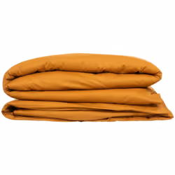 Copripiumino "carina" in cotone 200x140cm giallo cumino - Atmosphera createur d'interieur. Colore : Marron. Materiale princip ...