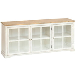 Credenza in vetro a 3 ante olbia 180x80cm bianco Atmosphera créateur d'intérieur
