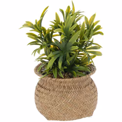 Pianta di canna artificiale "jiling" in vaso h20cm - Atmosphera createur d'interieur. Colore : Beige. Materiale principale : ...