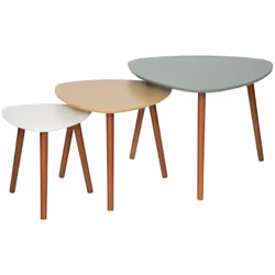 Tavoli nido "mileo" l34 46 60cm - Atmosphera createur d'interieur. Colore : Multicolore. Materiale principale : Hévéa. Lunghe ...
