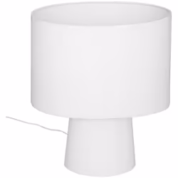 Lampada in tessuto "eira" h45cm bianco - Atmosphera createur d'interieur. Colore : Blanc. Materiale principale : Polyester. L ...