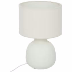 Lampada rotonda "lali" h43cm bianco - Atmosphera createur d'interieur. Colore : Blanc. Materiale principale : Coton. Lunghezz ...