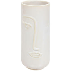 Atmosphera - Vaso a forma di faccia in ceramica soleya h25cm bianco créateur d'intérieur