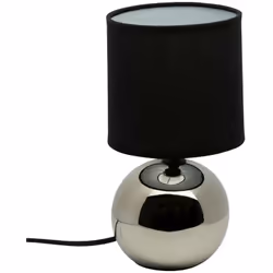 Lampada in ceramica "timéo" h25cm argento - Atmosphera createur d'interieur. Colore : Noir. Materiale principale : Coton. Lun ...