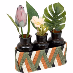 Set di 3 soliflores "koni" h26cm multicolore - Atmosphera createur d'interieur. Colore : Multicolore. Materiale principale : ...