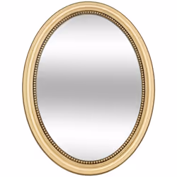 Specchio sagomato rotondo "victoria" 53x40cm oro - Atmosphera createur d'interieur. Colore : Doré. Materiale principale : Pan ...