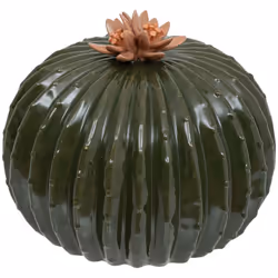Cactus deco in ceramica h15cm verdastro - Atmosphera createur d'interieur. Colore : Vert. Materiale principale : Céramique. L ...