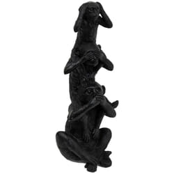 Atmosphera - Statua di 3 scimmie h24,5cm nero créateur d'intérieur