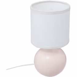 Lampada in ceramica "timéo" h25cm rosa chiaro - Atmosphera createur d'interieur. Colore : Rose. Materiale principale : Coton. ...