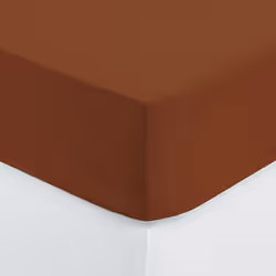 Lenzuolo teso "carina" in cotone 140x190cm rosa terracotta - Atmosphera createur d'interieur. Colore : Marron. Materiale prin ...
