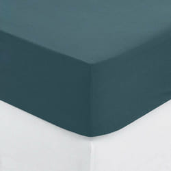 Atmosphera - Lenzuolo a pieghe carina in cotone 140x190cm blu tempesta créateur d'intérieur