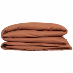 Copripiumino "carina" in cotone 240x220cm rosa terracotta - Atmosphera createur d'interieur. Colore : Marron. Materiale princ ...