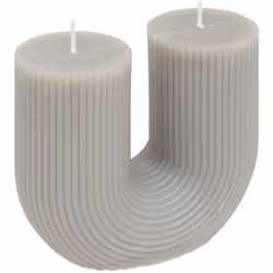 Candela a u "demi" 400g grigio - Atmosphera createur d'interieur. Colore : Gris. Materiale principale : Coton. Lunghezza : 11 ...