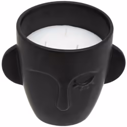 Candela "maya" 520g fava tonka - Atmosphera createur d'interieur. Colore : Noir. Materiale principale : Grès (céramique). Lun ...
