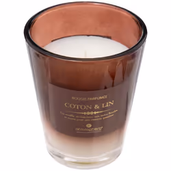 Candela profumata "alma" 270g cotone e lino - Atmosphera createur d'interieur. Colore : Marron. Materiale principale : Verre. ...
