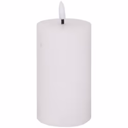 Candela tonda a led "molia" h15cm bianco - Atmosphera createur d'interieur. Colore : Blanc. Materiale principale : Polypropyl ...