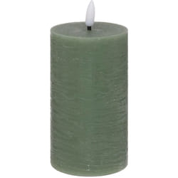 Atmosphera - Candela rotonda a led molia h15cm verde scuro créateur d'intérieur