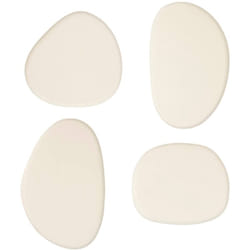 Atmosphera - Set di 4 appendiabiti organici karen bianco avorio l7 10cm créateur d'intérieur