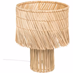 Lampada da tavolo yoni reed h34cm - Atmosphera createur d'interieur. Colore : Beige. Materiale principale : Roseau. Lunghezza ...