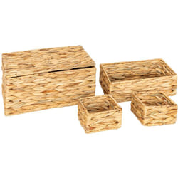 Atmosphera - Set di 4 cesti di giacinto d acqua lia l12 27 33cm créateur d'intérieur