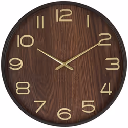 Orologio in legno ivana d38cm - Atmosphera createur d'interieur. Colore : Marron. Materiale principale : Mdf - panneau de fib ...