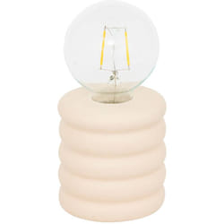 Atmosphera - Lampada da tavolo perry led ceramica beige h19cm créateur d'intérieur