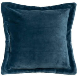 Atmosphera - Cuscino di flanella coccoloso blu egeo 53x53cm créateur d'intérieur