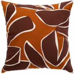Cuscino hary con ricamo rosso rubino 45x45cm - Atmosphera createur d'interieur. Colore : Bordeaux. Materiale principale : Cot ...