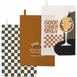 Set di 3 strofinacci helu giallo ocra - Atmosphera createur d'interieur. Colore : Ocre. Materiale principale : Coton. Lunghez ...