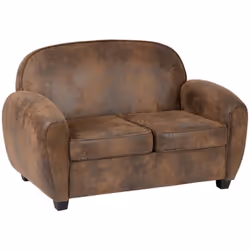 Panca club stanis 2 posti marrone - Atmosphera createur d'interieur. Colore : Marron. Materiale principale : Polyester. Lungh ...