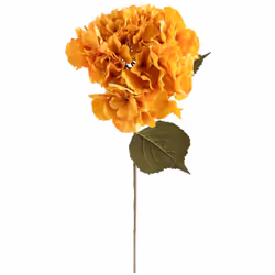 Stelo di ortensia artificiale james orange h83cm - Atmosphera createur d'interieur. Colore : Orange. Materiale principale : P ...