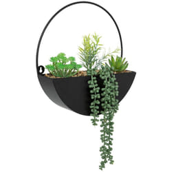 Atmosphera - Pianta artificiale pensile imy pot metallo nero h41cm créateur d'intérieur