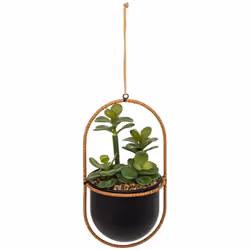Pianta artificiale sospesa tyla pot nero h31cm - Atmosphera createur d'interieur. Colore : Noir. Materiale principale : Acier ...