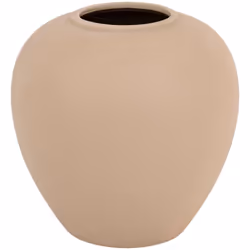 Rily vaso a sfera in ceramica rosa chiaro h22cm - Atmosphera createur d'interieur. Colore : Taupe. Materiale principale : Dol ...