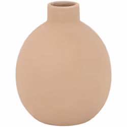 Vaso in ceramica rily rosa chiaro h18cm - Atmosphera createur d'interieur. Colore : Taupe. Materiale principale : Dolomite. L ...