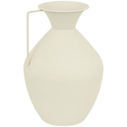 Atmosphera - Sylvain vaso in metallo bianco h36cm créateur d'intérieur