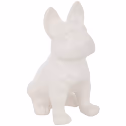 Statuetta in ceramica bianca bulldog h12cm - Atmosphera createur d'interieur. Colore : Blanc. Materiale principale : Dolomite ...