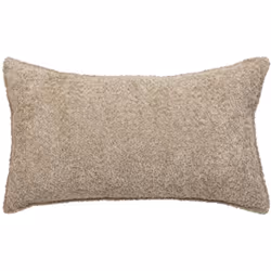 Cuscino bouclette soana in lino beige 30x50cm - Atmosphera createur d'interieur. Colore : Beige. Materiale principale : Polye ...