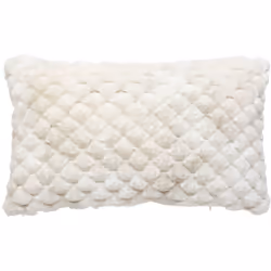 Cuscino di pelliccia adriel beige 38x58cm - Atmosphera createur d'interieur. Colore : Beige. Materiale principale : Polyester ...