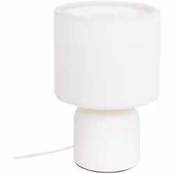 Lampada da tavolo bona bouclette bianco h22cm - Atmosphera createur d'interieur. Colore : Blanc. Materiale principale : Polye ...