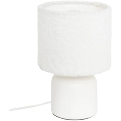 Atmosphera - Lampada da tavolo bona bouclette bianco h22cm créateur d'intérieur