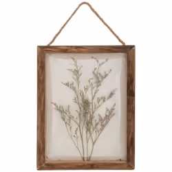 Jonas wood fiore appeso alla parete 20x25cm - Atmosphera createur d'interieur. Colore : Marron. Materiale principale : Chanvr ...
