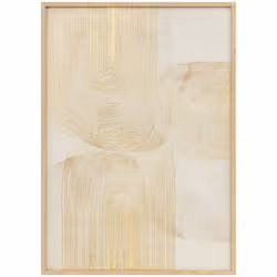 Tela stampata con cornice elin 50x70cm - Atmosphera createur d'interieur. Colore : Beige. Materiale principale : Polystyrène. ...