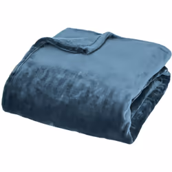 Lancio di flanella coccoloso blu egeo 130x180cm - Atmosphera createur d'interieur. Colore : Bleu. Materiale principale : Poly ...