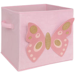 Scatola portaoggetti per bambini joey rosa farfalla 29x29cm - Atmosphera créateur d'intérieur