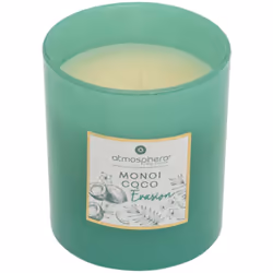 Candela profumata al monoi e al cocco "mael" 190g - Atmosphera createur d'interieur. Colore : Vert. Materiale principale : Ve ...
