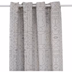 Tenda jacquard bianca e nera "malakite" 140x260cm - Atmosphera createur d'interieur. Colore : Noir et blanc. Materiale princi ...